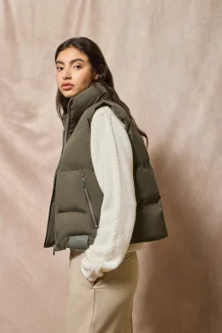 Polo Club Vestes*Veste sans manches matelassée e New York avec écusson Vert