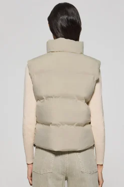 Polo Club Vestes*Veste sans manches matelassée New York avec écusson Beige