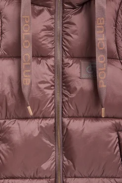 Polo Club Vestes*Veste sans manches matelassée Ice avec capuche fixe et détails Rose taupe