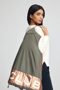 Polo Club Vestes*Veste sans manches matelassée vert kaki avec logo Vert militaire