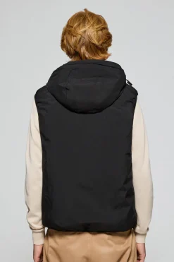 Polo Club Vestes*Veste sans manches e légère avec capuche fixe et détails Noir
