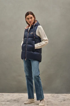 Polo Club Vestes*Veste sans manches rembourrée avec logo Bleu Marine