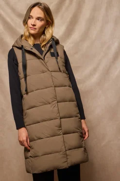 Polo Club Vestes*Veste sans manches Siena marron à capuche fixe et détails Brun