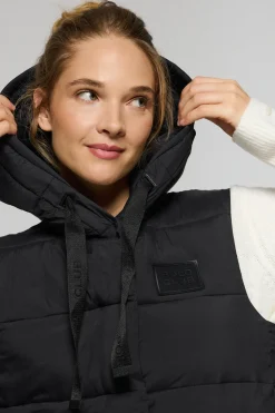 Polo Club Vestes*Veste sans manches Siena e à capuche fixe et détails Noir