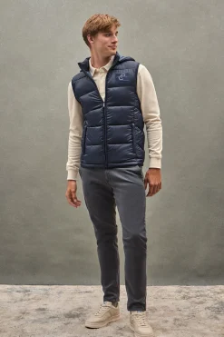 Polo Club Vestes*Veste sans manches ultralight avec logo Bleu Marine
