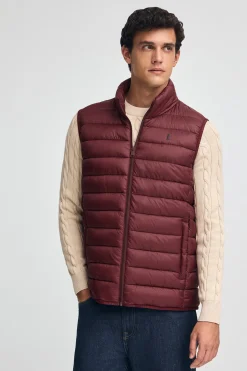 Polo Club Vestes*Veste sans manches ultralight avec logo Rigby Go Grenat