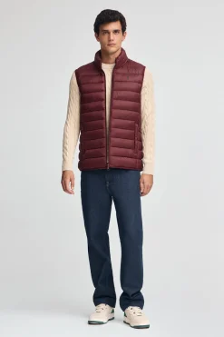 Polo Club Vestes*Veste sans manches ultralight avec logo Rigby Go Grenat