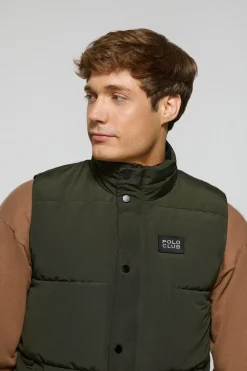 Polo Club Vestes*Veste sans manches e matelassée à écusson caoutchouté Vert