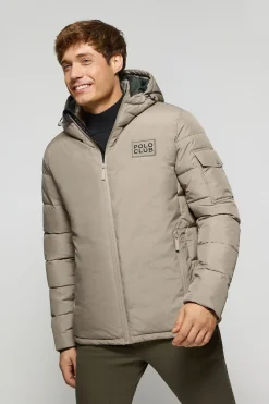 Polo Club Vestes*Veste St Moritz matelassée à capuche fixe et détails Beige
