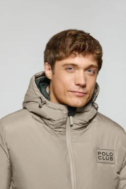 Polo Club Vestes*Veste St Moritz matelassée à capuche fixe et détails Beige