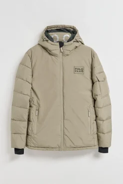 Polo Club Vestes*Veste St Moritz matelassée à capuche fixe et détails Beige