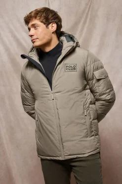 Polo Club Vestes*Veste St Moritz matelassée à capuche fixe et détails Beige