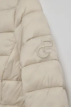 Polo Club Vestes*Veste ultralight beige foncé Cintia à capuche amovible et broderie PC Beige Oscuro