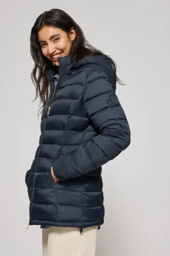 Polo Club Vestes*Veste ultralight Cintia à capuche amovible et broderie PC Bleu Marine