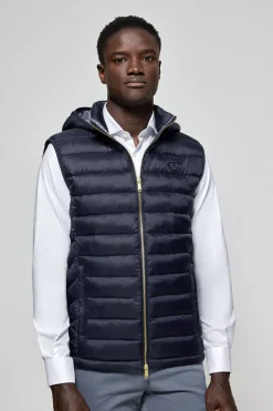 Polo Club Vestes*Veste ultralight Pau à capuche amovible et broderie PC Bleu Marine