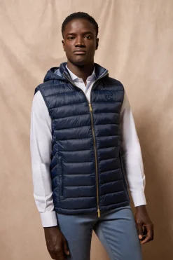 Polo Club Vestes*Veste ultralight Pau à capuche amovible et broderie PC Bleu Marine