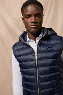 Polo Club Vestes*Veste ultralight Pau à capuche amovible et broderie PC Bleu Marine
