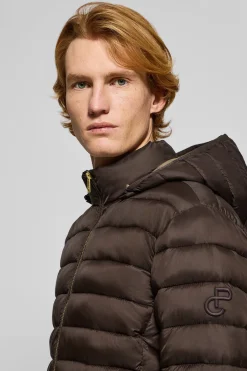 Polo Club Vestes*Veste ultralight marron Corey à capuche amovible et broderie PC Marron foncé