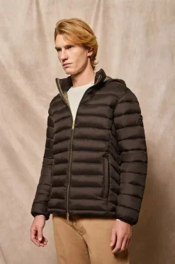 Polo Club Vestes*Veste ultralight marron Corey à capuche amovible et broderie PC Marron foncé