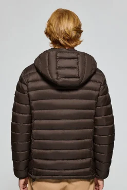 Polo Club Vestes*Veste ultralight marron Corey à capuche amovible et broderie PC Marron foncé