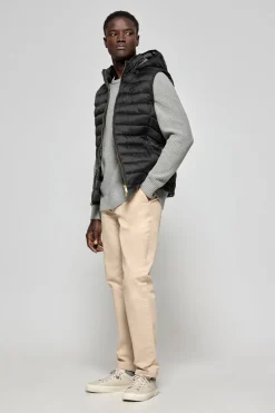 Polo Club Vestes*Veste ultralight e Pau à capuche amovible et broderie PC Noir