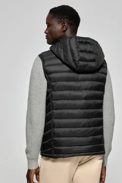 Polo Club Vestes*Veste ultralight e Pau à capuche amovible et broderie PC Noir