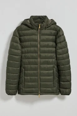 Polo Club Vestes*Veste ultralight verte Corey à capuche amovible et broderie PC Vert forêt
