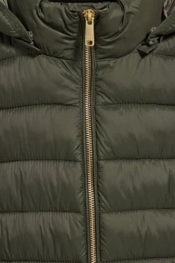 Polo Club Vestes*Veste ultralight verte Corey à capuche amovible et broderie PC Vert forêt